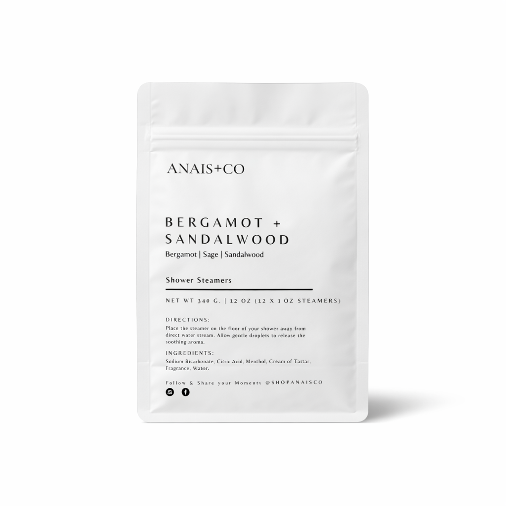 Bergamot + Sandalwood Shower Steamers – Aromatherapy for Grounding & Balance