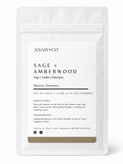Sage + Amberwood Shower Steamers