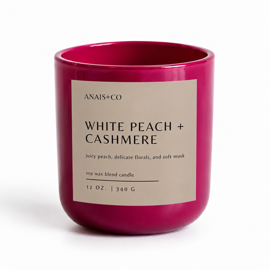 White Peach & Cashmere Candle