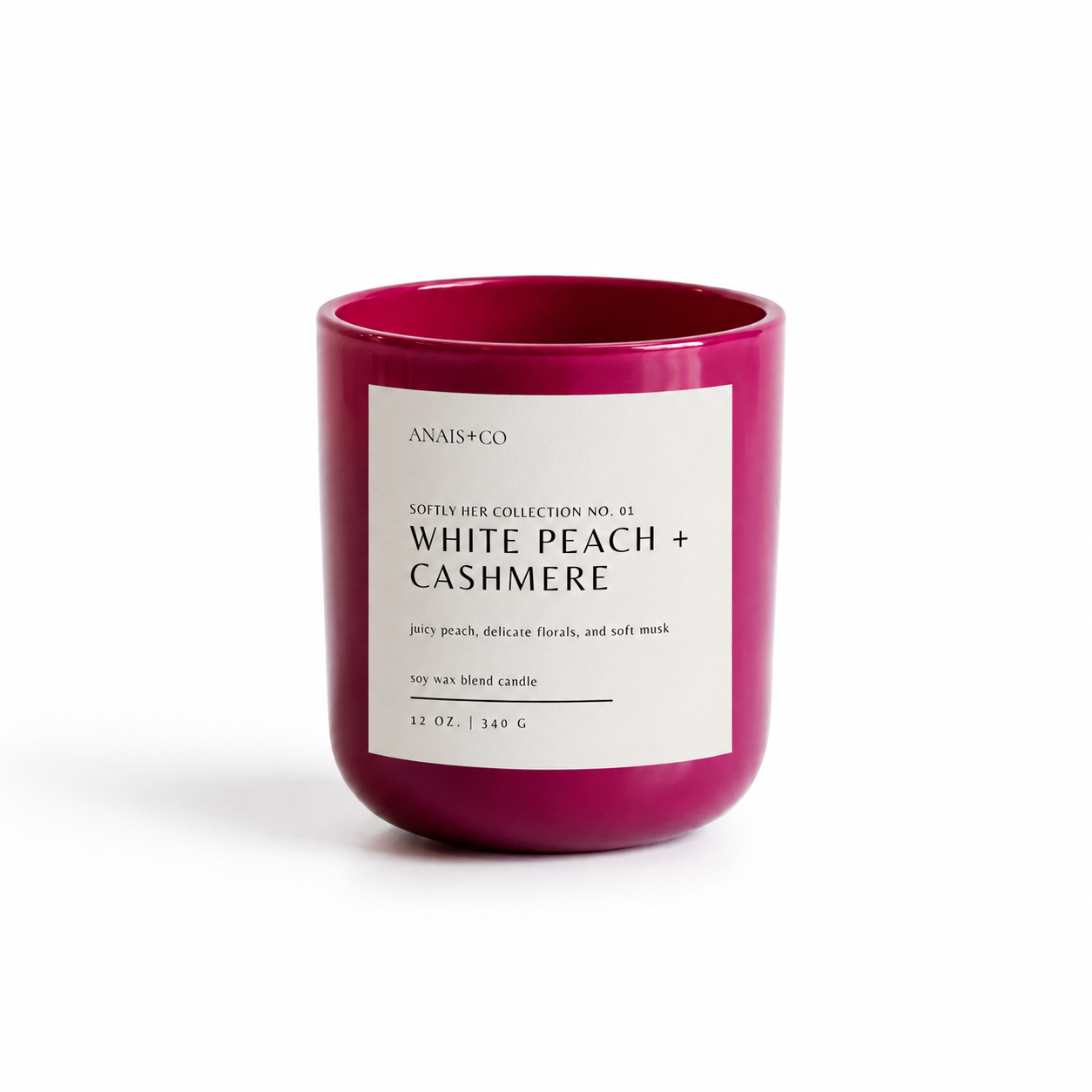 White Peach & Cashmere Candle